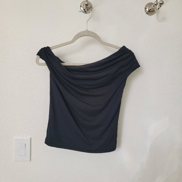 ABERCROMBIE Women's  Off The Shoulder Top Short Sleeve Black Small NWOT - Picture 1 of 7